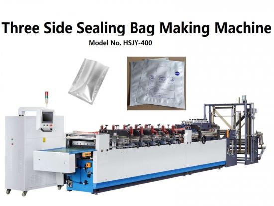 High speed 3 side sealing bag making machine