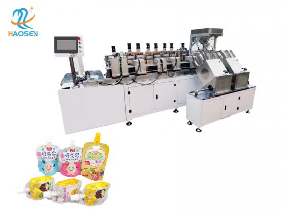 Automatic Spout Inserting& Sealing Machine for Stand Up Spout pouch bag