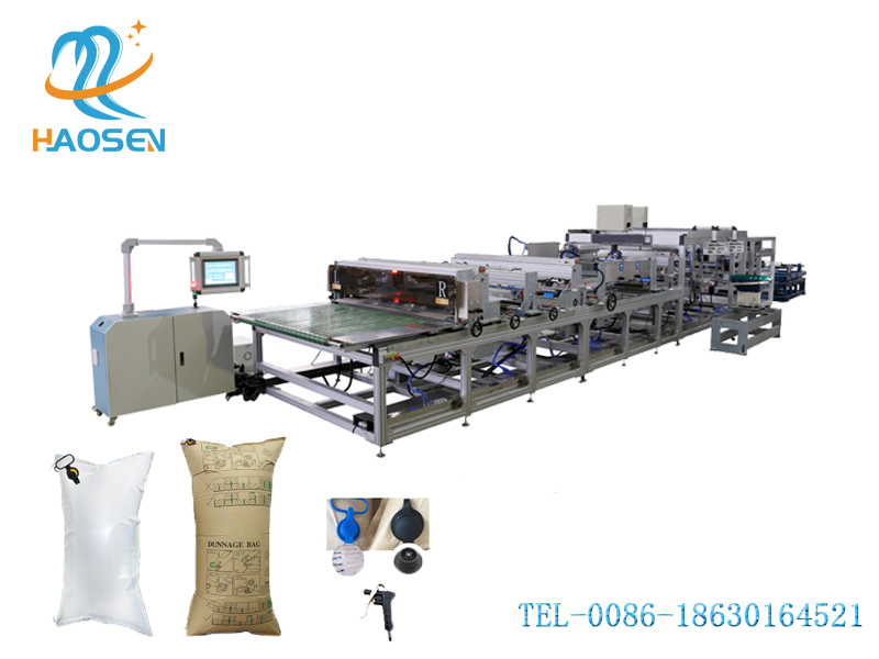 Air inflatable dunnage liner bag making machine for container supplier