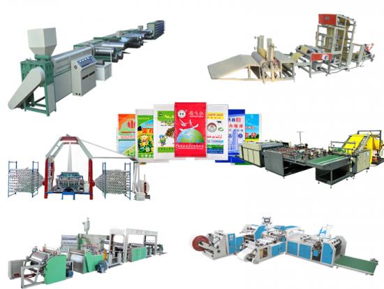 PP woven sack bag machine and production line